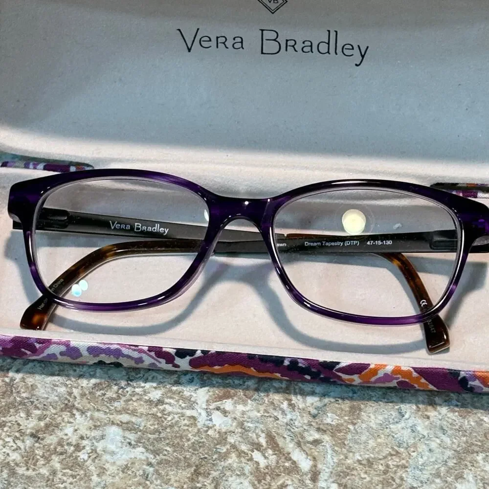 Vera Bradley Fawn Girls Youth Dream Tapestry Prescription Eyeglasses Frames Case